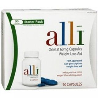Alli Weight Loss Aid, Orlistat 60mg Capsules, 90 Count