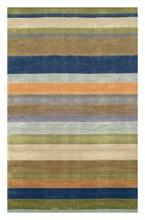 Hand tufted Oslo Stripes Ocean Rug (3 5 x 5 5) Today $74.99 2.0 (2