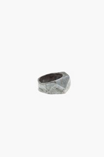 Goti Gunmetal Faceted Ring for men