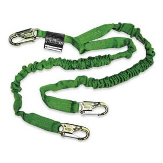 Miller By Honeywell 232M/6FTGN Lanyard, 2 Leg, Polyester, Green