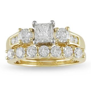14k Two tone Gold 2ct TDW Diamond Bridal Ring Set (G H, SI1 SI2