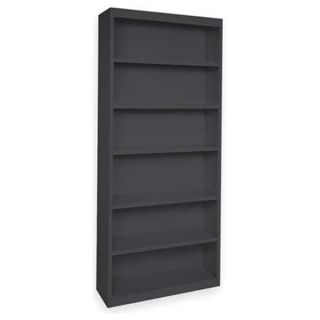 Atlantic Metal BA50361884 09 Bookcase, Steel, 6 Shelf, Black, 84Hx36W