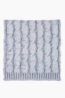 Kenzo Grey Wool Knit Scarf for men