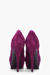 Yves Saint Laurent Purple Tribute Suede Pumps for women