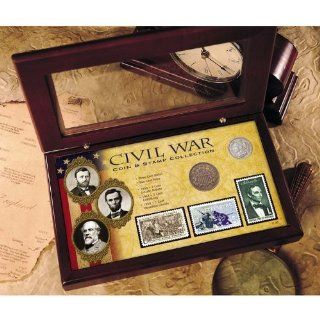 Civil War Coin and Stamp Collection Boxed Set Home