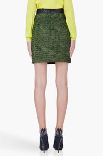 Proenza Schouler Green Tweed Miniskirt for women