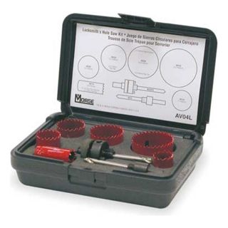 Morse AV04L Hole Saw Kit, 8 PC