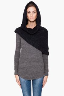 Helmut Lang Black Snood Hood for women