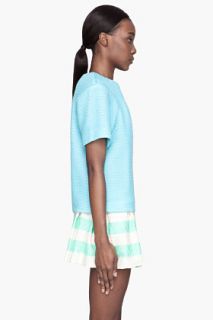 Thakoon Pale Turquoise Mesh T shirt for women