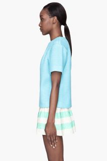 Thakoon Pale Turquoise Mesh T shirt for women