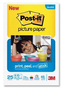 Post it 4 x 6 Picture Paper, Soft Gloss Finish, 25 Sheets