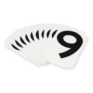 Brady 5050 9 Carded Numbers and Letters, 9, PK 10