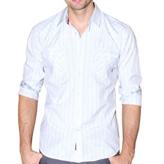 191 Unlimited Mens Blue Plaid Western Woven Shirt Today $38.79 Sale