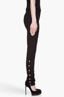 Versace Black Gold buttoned Trousers for women
