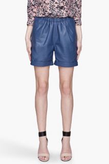 See by Chloé Blue Lambskin Shorts  for women