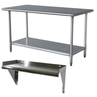 Stainless Steel Work Table and Shelf Today $258.99
