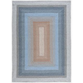 Hand woven Craftworks Braided Blue Multicolor Rug (76 x 96) Today $
