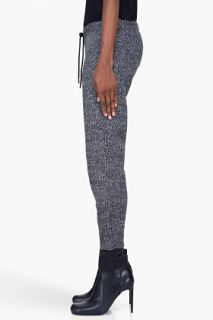 T By Alexander Wang Charcoal Tweed Print Lounge Pants for women