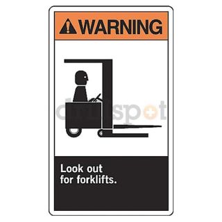 Accuform Signs MRHR300VP Warning Sign, 14 x 10In, ORN and BK/WHT