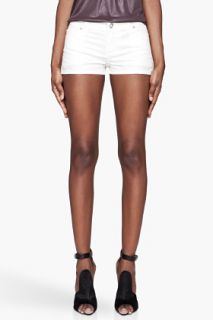 Versus Ivory Mother Of Pearl Jean Shorts for women
