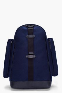 Givenchy Navy Felt And Leather Backpack for men