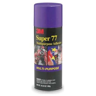 3M Super 77 Adhesive, Spray, 10 Oz, Net 7.33 Oz