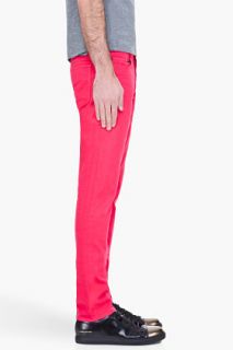 Marc By Marc Jacobs Pink Textured Cotton Jeans for men