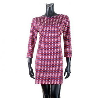 SportMax Isotta Print Dress (X Large, Red/Purple/Cream