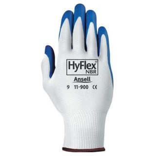 Ansell 11 900 7 Coated Gloves, S, Blue/White, PR
