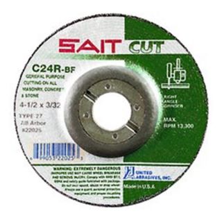 United Abrasives 59335 9 x 1/8 x 5/8 11 Type 27 C24R Depressed