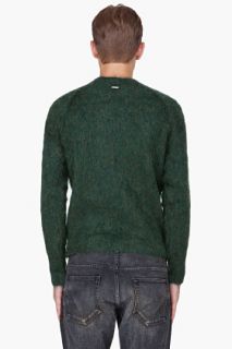 Dsquared2 Green Knitted Mohair Sweater for men