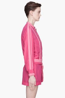 See by Chloé Fuchsia Silk Jogging Jacket for women