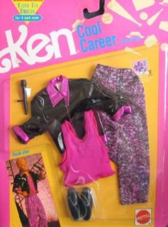 Barbie KEN Cool Career Fashions ROCK STAR   Easy To Dress