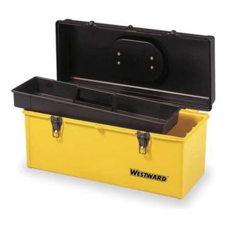 Westward 2H172 Tool Box w/Tray, 19 3/4Wx8 1/2Dx8 3/4H