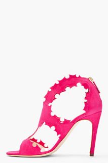 Rupert Sanderson Fuchsia Suede Floria Stilettos Heels for women