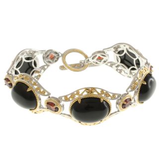 Michael Valitutti Two tone Black Agate, Garnet and Ruby Bracelet Today