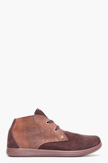 Diesel Brown Suede Midtown Shoes for men