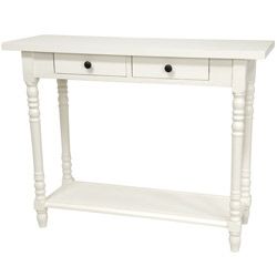 Wood 29 inch Classic 2 Drawer Foyer Table (China)