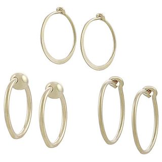 Goldfill and Alloy 3 piece Hoop Earring Set Today $18.49
