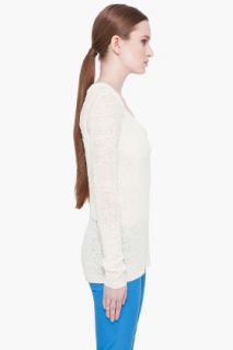 Rag & Bone Ecru Silk blend Bridget Pullover for women