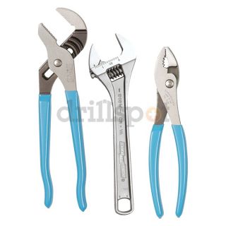 Channellock GS 20 Plier and Wrench Set, Steel, Chrome, 3 Pcs
