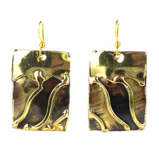 Handcrafted Waves Brass Earrings (South Africa)