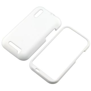 White Snap on Rubber Coated Case for Motorola Droid Bionic XT865