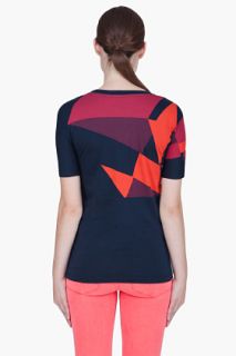 Marc By Marc Jacobs Navy Roxy Geometric Patterned T shirt for women