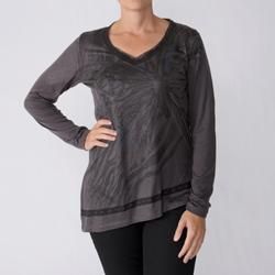 California Bloom Womens Long Sleeve Graphic V Neck Top Today $23.99
