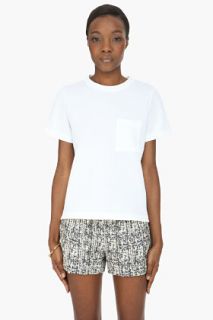 Proenza Schouler White Neoprene Pocket T shirt for women