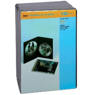 709.12 B, noir, paquet de 10   Slim DVD double dure boxe, BECO 709