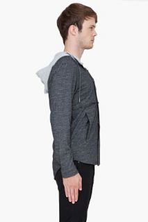 SLVR Charcoal Wool Hoodie for men