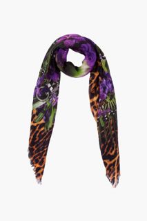 Givenchy Multicolor Wool Leopard Iris Scarf  for women