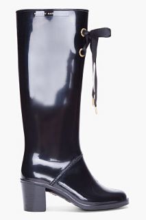 Marc By Marc Jacobs Black High Heeled Rain Boots for women